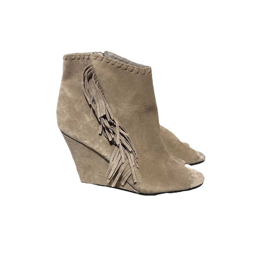 Vince Camuto Taupe Suede Wedge Bootie Women's Size 10